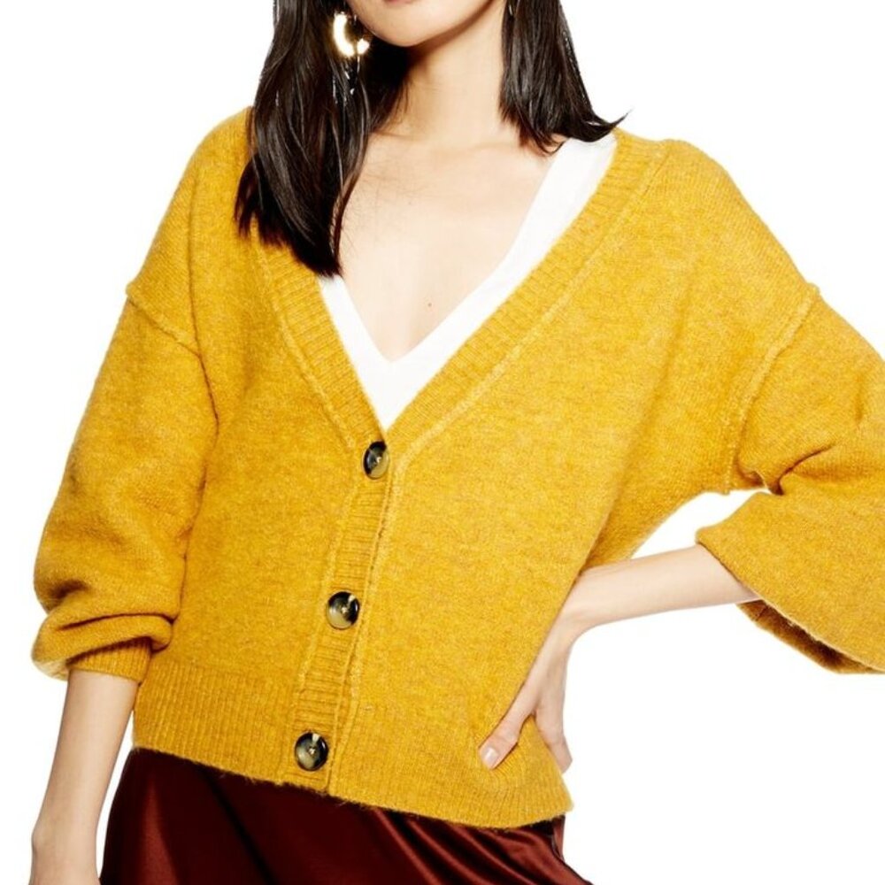 Mustard / Yellow Topshop Cardigan
